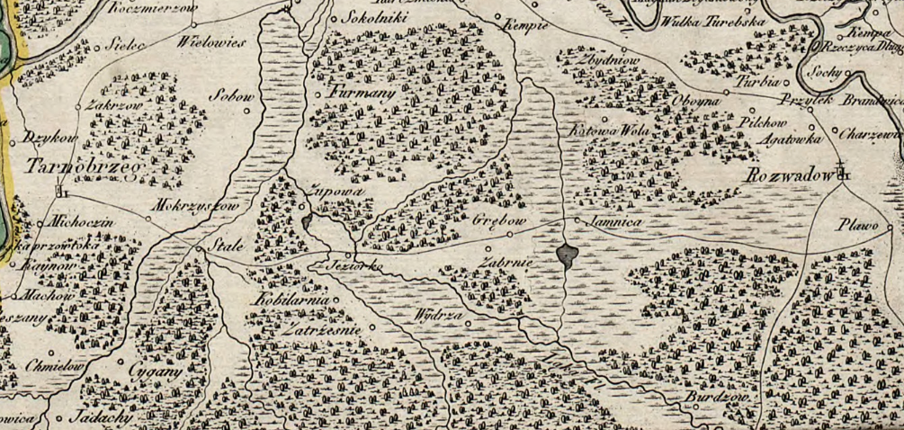 Karte eines Theils von neu Oder West Galicien / 1797 r.